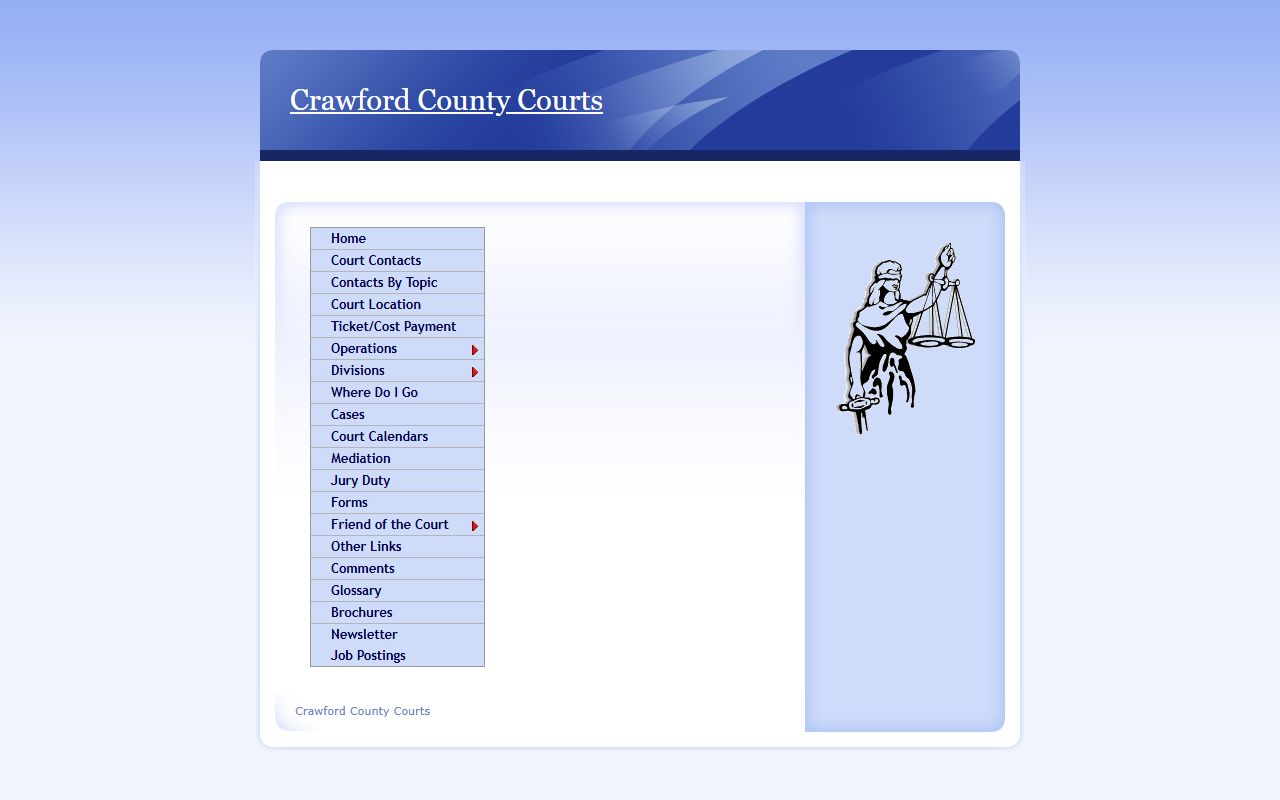 Crawford County legacy court home page for arrest records and charge lookups